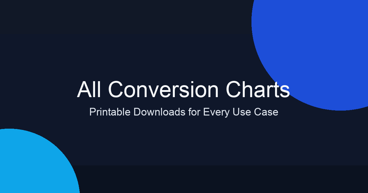 Printable Conversion Charts for Kitchen, Workshop & School ...
